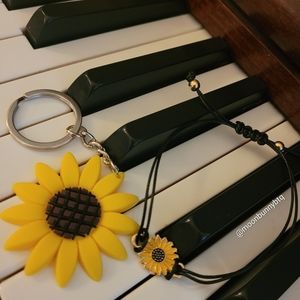 🌻 Summer Sunflower Keychain & Sunflower Bracelet 🌻🛍